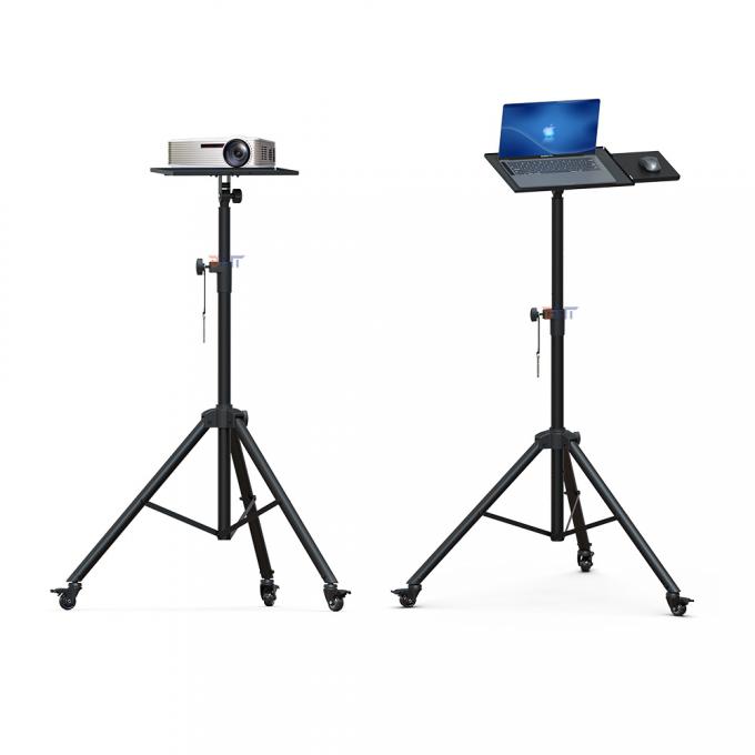 Portable Folding Laptop Tripod Stand With Mouse Tray Wheels