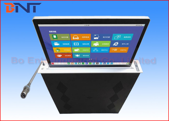 Motorized Microphone Computer Screen Lifter With 15.6 Inch Retractable Lifting Screen