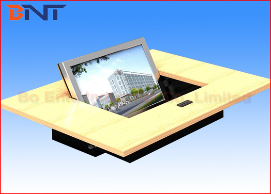 Black Matte Touch Screen Flip Up  LCD Monitor Lift For Audio Video Conference