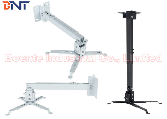 Smart Office Projector Cold Rolled Steel Dual Projector Ceiling Retractable Mount Kit Bracket 43~65 cm
