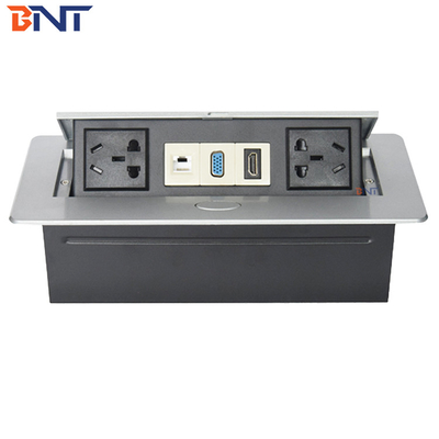 Zinc Alloy 3Mm Surface Thickness Furniture Pop Up Outlet Connector   Oval Button With 10~16A Rated Current