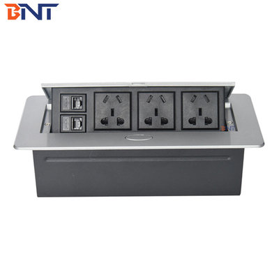 Contain  ODM/OEM  Zinc  Alloy Table Pop Up Power Data Connector  With 110~240V  Rated Voltage