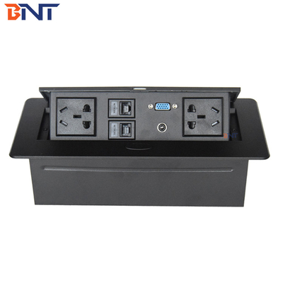 No MOQ Oval Button Desktop Pop Up Power Data Socket  Within 3-7 Days For Delivery