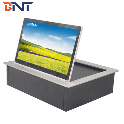 Conference Solution Desk Motorized Computer Monitor Lift Flip Up With Touch Screen