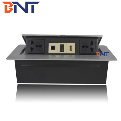 Professional Pop Up Desk Power Outlet For Office Room / School / Factory