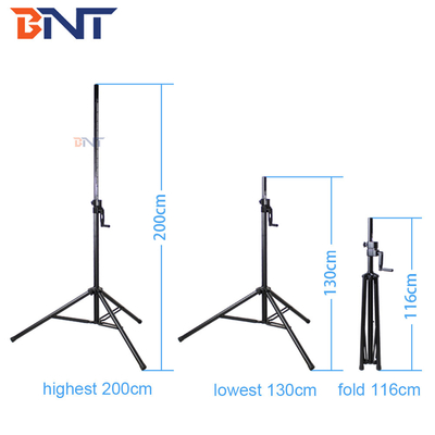with aluminum alloy tray 116cm fold length professional tripod stand