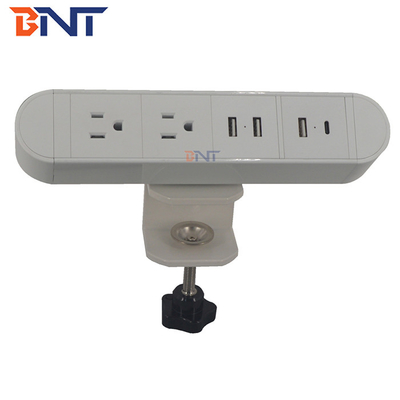 ABS Clamp Table Multifunctional Desktop Power Outlet