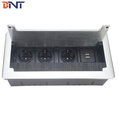 Hot Sale Hidden In Desk Table Mounted Socket Box Cable Access Management Brush Table Socket Box