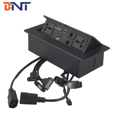 Conference Table Damped Multimedia Outlet Connection Socket Box With USB HDMI VGA Audio RJ45
