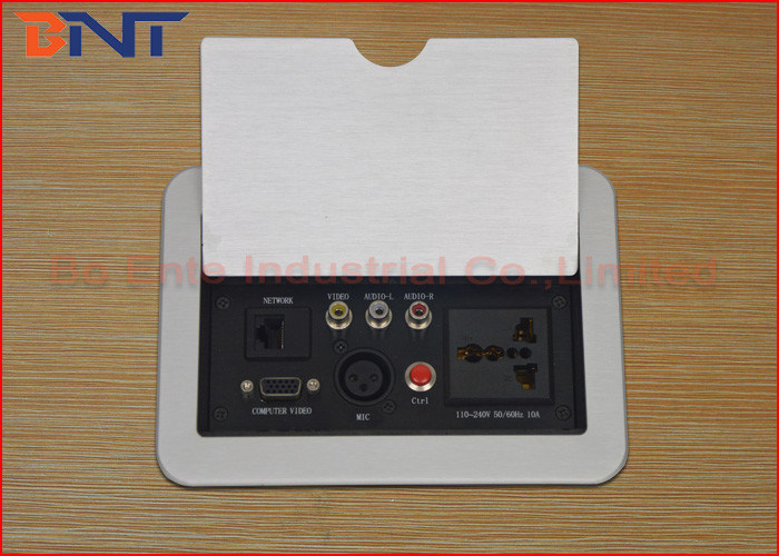 Flip Up Desktop Manual Conference Table Power Hub Universal Standard 220V