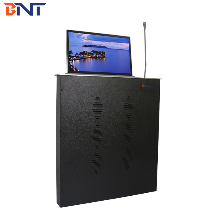 Desk Pop Up Motorized Monitor Lift Hidden Design For High Tier Office