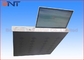 Black Motorized Screen LCD Monitor Lift With Discussion Microphone