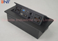 Matte Black HDMI / VGA / Network Connection Desk Pop Up Sockets 222 * 110 * 65 mm