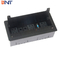 universal power strip with clamshell brush socket for office furniture system