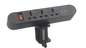 6.56 Ft Cord 3 Universal and 2 USB-A with Surge Protector Black Clip On Conference Table Desktop Power Socket Extension