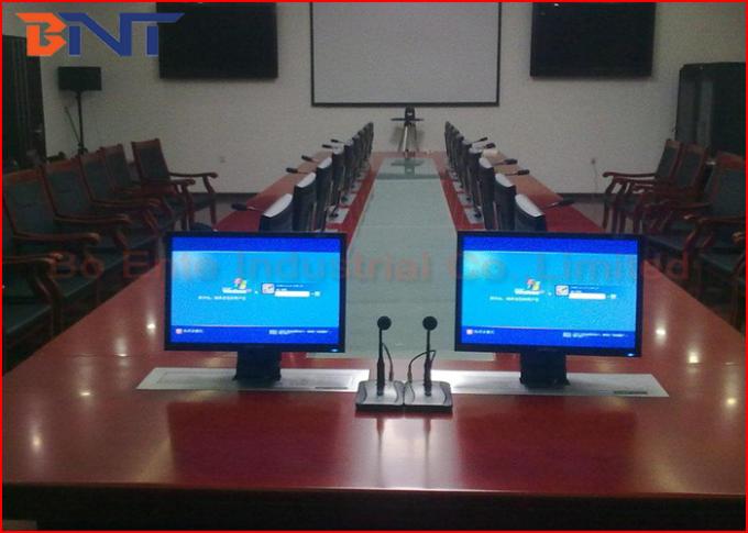 Office Desktop Computer Monitor Lift For Audio Video Conference System