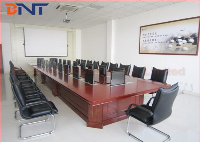 Motorized Computer Monitor Lift , Pop Up Desktop Computer Lifter