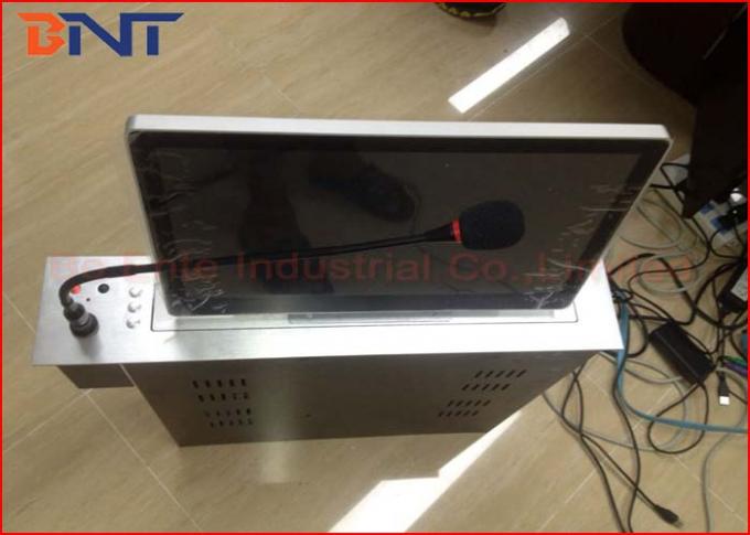 Lifter Computer Screen Motorized Microphone Computer Screen Lifter With 15.6 Inch Retractable ...