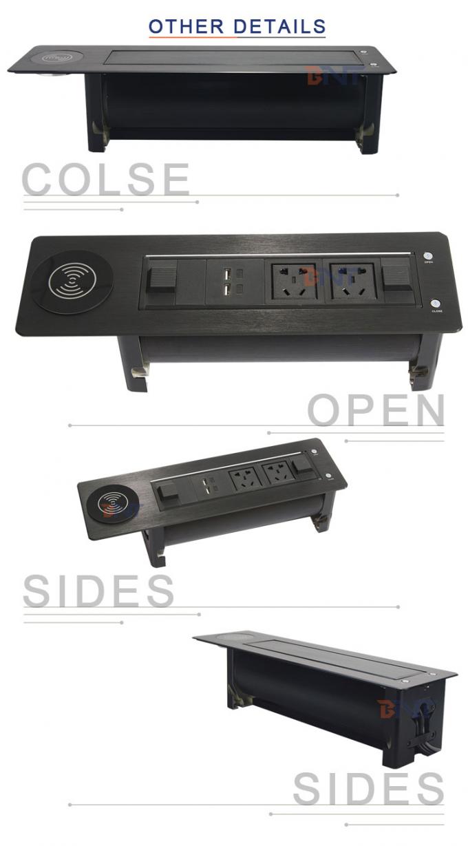 Multimedia Desktop Socket With Aluminum Alloy Surface Panel