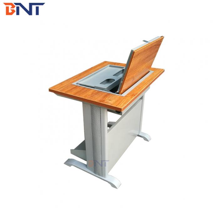 Flip Top Computer Desk With Security Lock Design