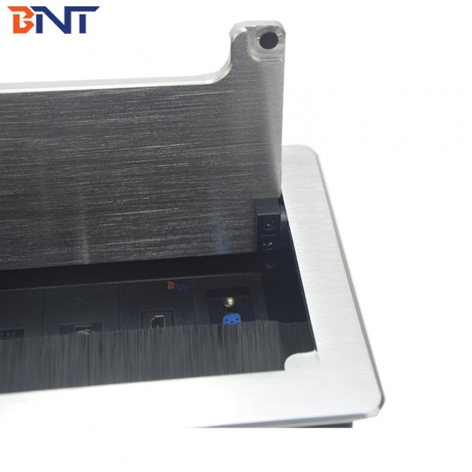 lid buffer design desk flip up outlet with double universal power BF803