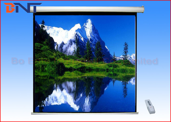 Electric Projector Screen Ceiling Mount 136 Inch For Commercial Presentation