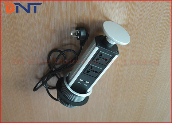 IP20 Pneumatic Pop Up Counter Outlet For Conference Room / Home Furniture