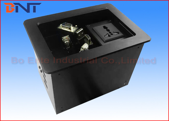 Commercial Compact Table Cable Cubby , Slip Up Conference Table Connectivity Box