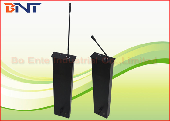 Matte Black Aluminum LCD Motorized Lift , Conference Audio System Microphone Motorized Lifting Mechanism