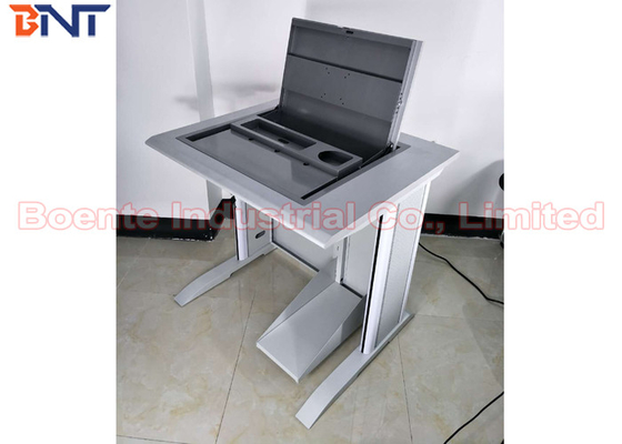 University Laboratory Computer LCD Monitor Lift , Tabletop Hidden Flip Up Box