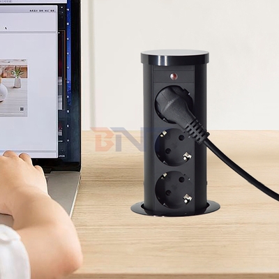 EU Plug Type Pneumatic Lifting Outlet Pneumatic Pop up Power Socket for Hidden Kitchen
