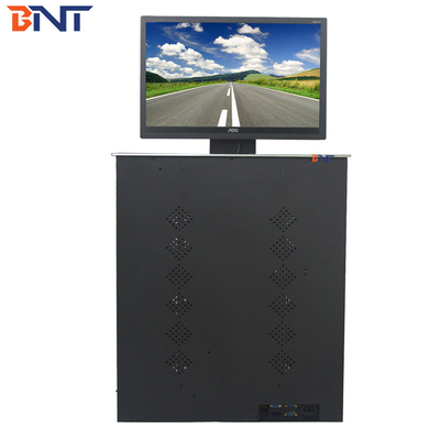 Brushed Aluminum Alloy Computer Screen Lift , Automatic Pop Up LCD Monitor Lift