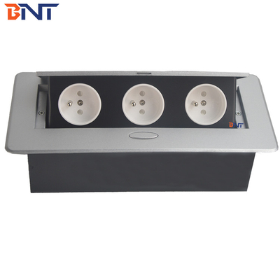 Round Corner Desk Pop Up Sockets With 3 EU Standard Power Configuration