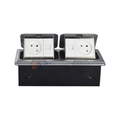 ODM/OEM Waterproof Hidden Pop-Up Type Floor Socket Box Israel Standard 2 AC Outlets Grounding Outlets