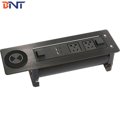 Multimedia Desktop Socket With Aluminum Alloy Surface Panel