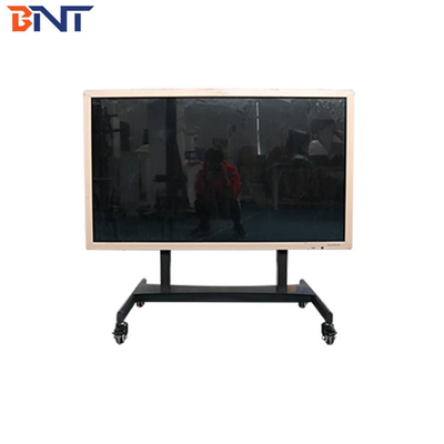 Horizontal Design Rolling TV Mount , Electric Lifting Floor Stand TV Mobile Cart