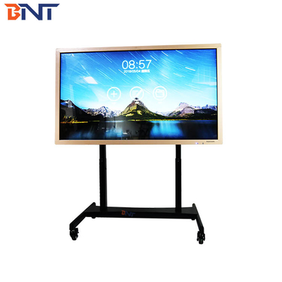 Durable Mobile TV Stand , Electric Turning Rolling Flat Screen TV Cart