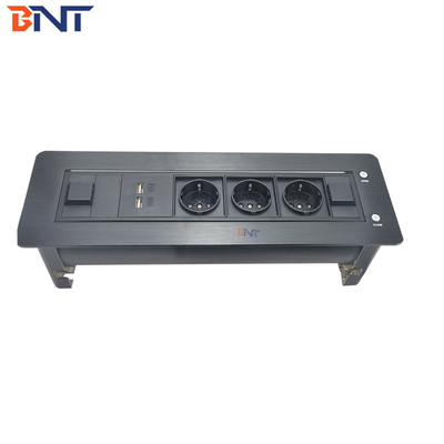 Electric Flip Up Conference Table Outlet , Meeting Table Power Socket
