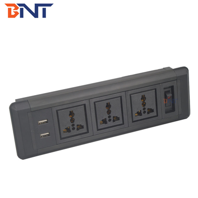 Double USB Desk Socket With Hidden Screw Design