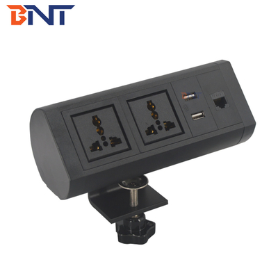 movable style with double universal power plug clamp on table socket BTS-409