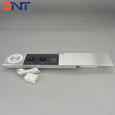 Conference Room Aluminum Alloy Sliding Desktop Power Socket