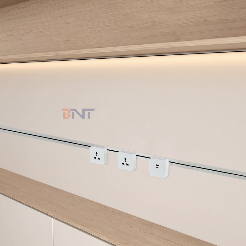 Track Socket Design New Removable Ultra narrow track socket Convenient Wall-Mounted Multi ...