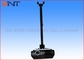 Black Retractable LCD Projector Ceiling Mount Kit for School Auditorium