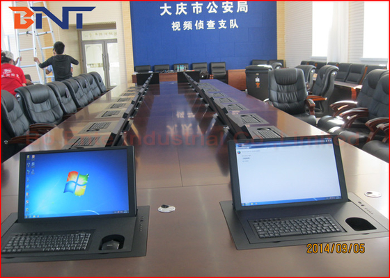 Pubilc Security Bureau Project , Flip Up Screen Electrical Lift Integrated 19" Screen