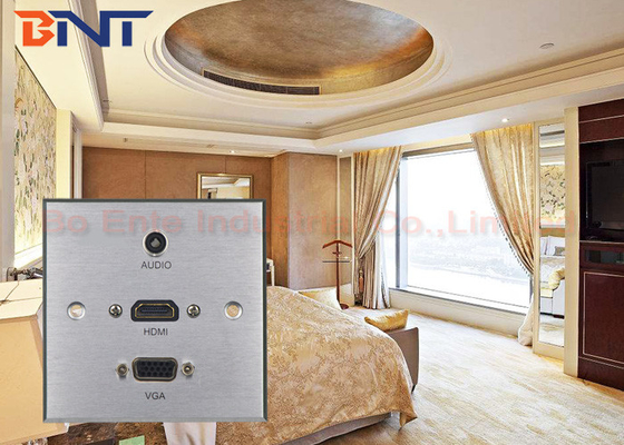 Aluminum Alloy Wall Socket Plates 86×86MM For Five Star Hotel Guest Room