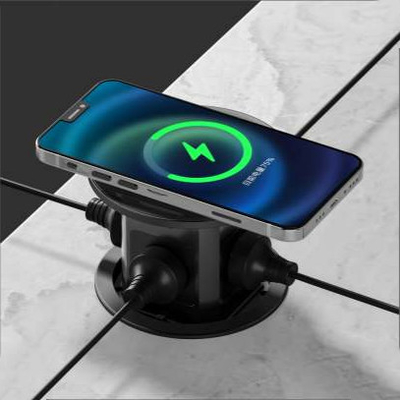 water proof electrical power socket outlet universal plug intelligent kitchen pop up socket with top wireless charger