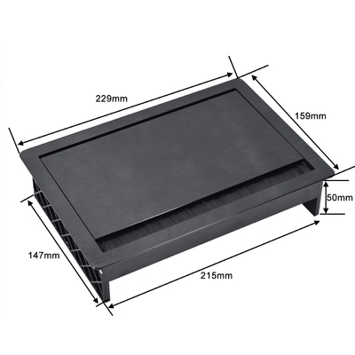 Built-In Desk Flip Cover socket with 2 Ac Outlets Power Socket Conference Table Wire Grommet Convenient Power Socket