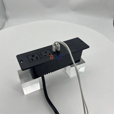 sofa 2 US AC outlets and usb charging socket with wireless charger 60mm us power office sofa charger furniture power soc