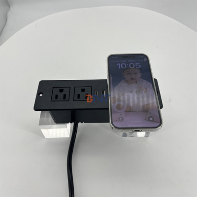 sofa 2 US AC outlets and usb charging socket with wireless charger 60mm us power office sofa charger furniture power soc