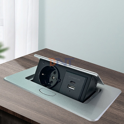Embedded Desktop Power Socket pop up outlets USB A+C Power Charging Plug Suitable for Office Table